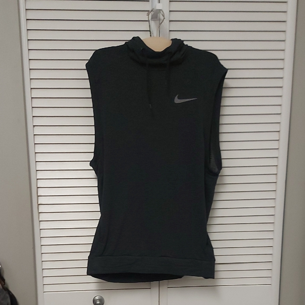Nike Grey Sleaveless Hoodie Performance Top